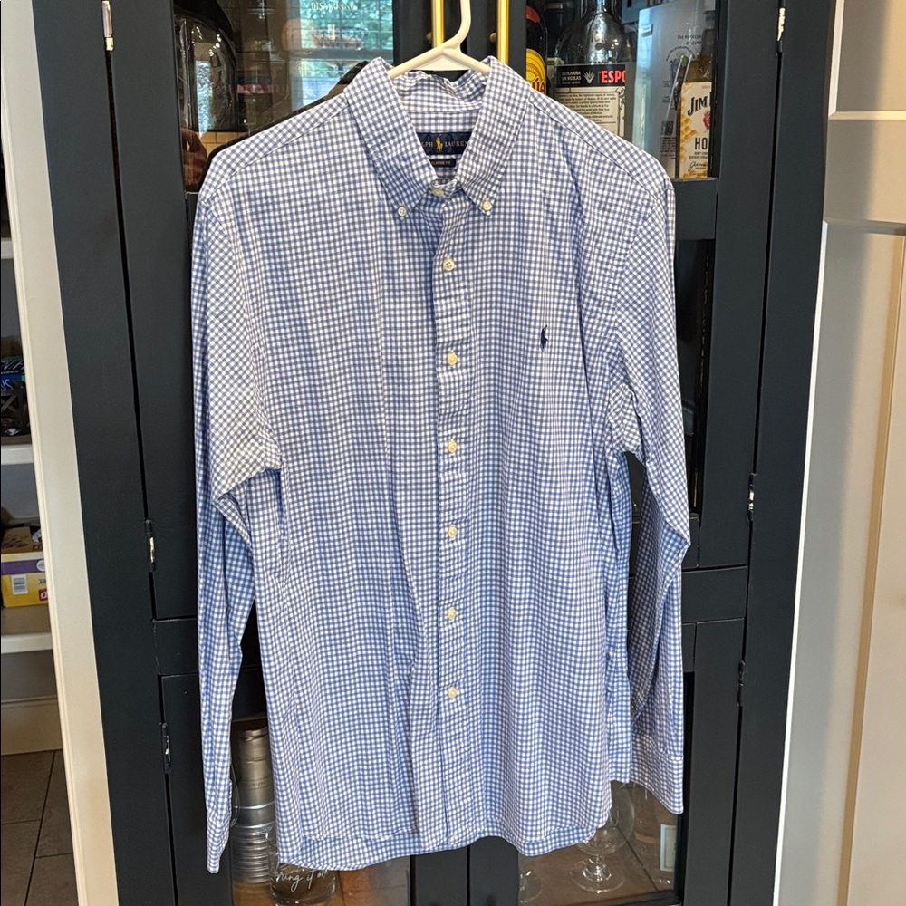 Ralph Lauren Classic Fit Blue and White Check Shirt
